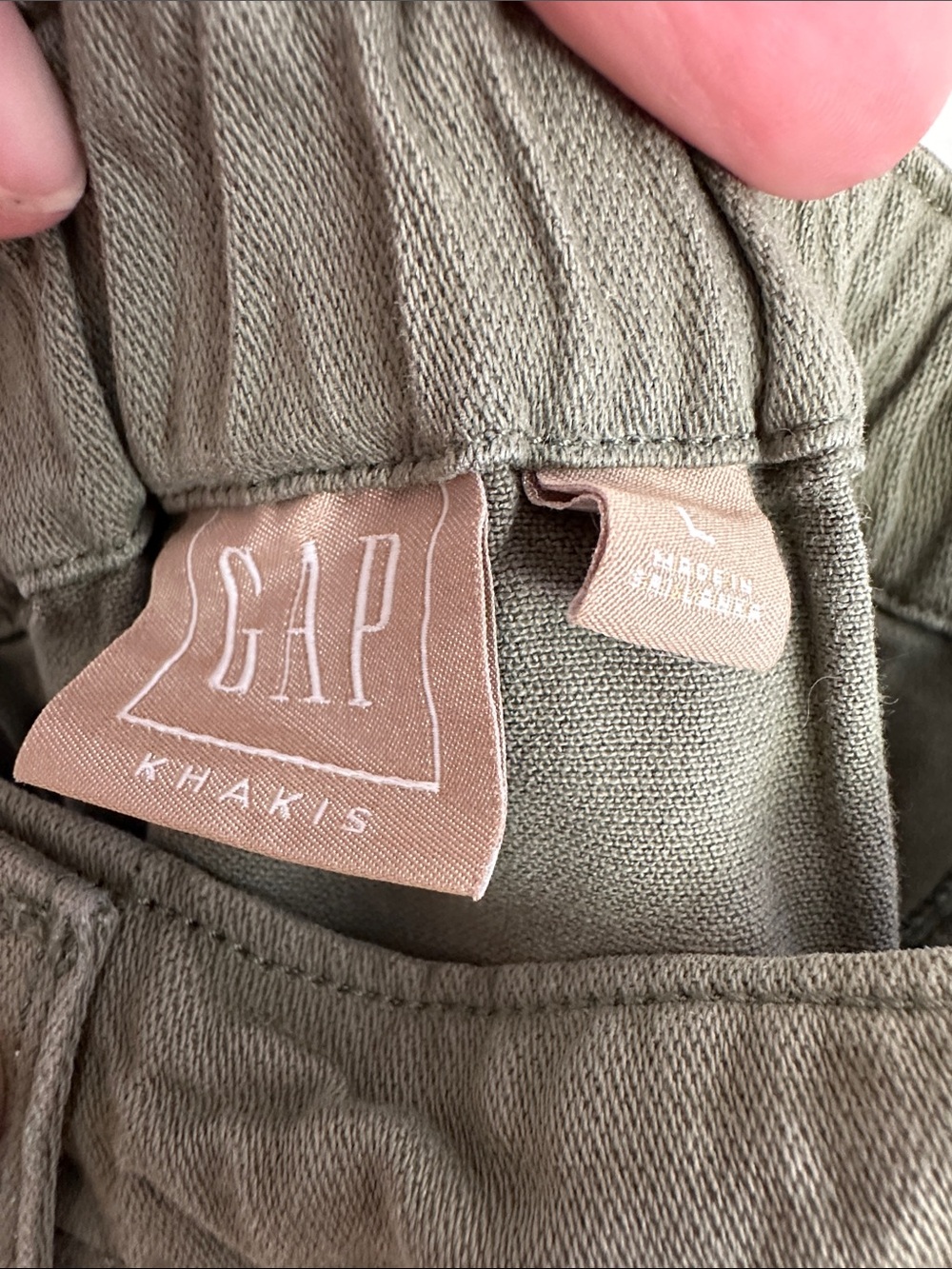 GAP Olive Button-Front Midi Dress - Picture 4 of 4